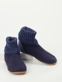 Damen Giesswein – Hüttenschuhe aus Wollfilz Dunkel