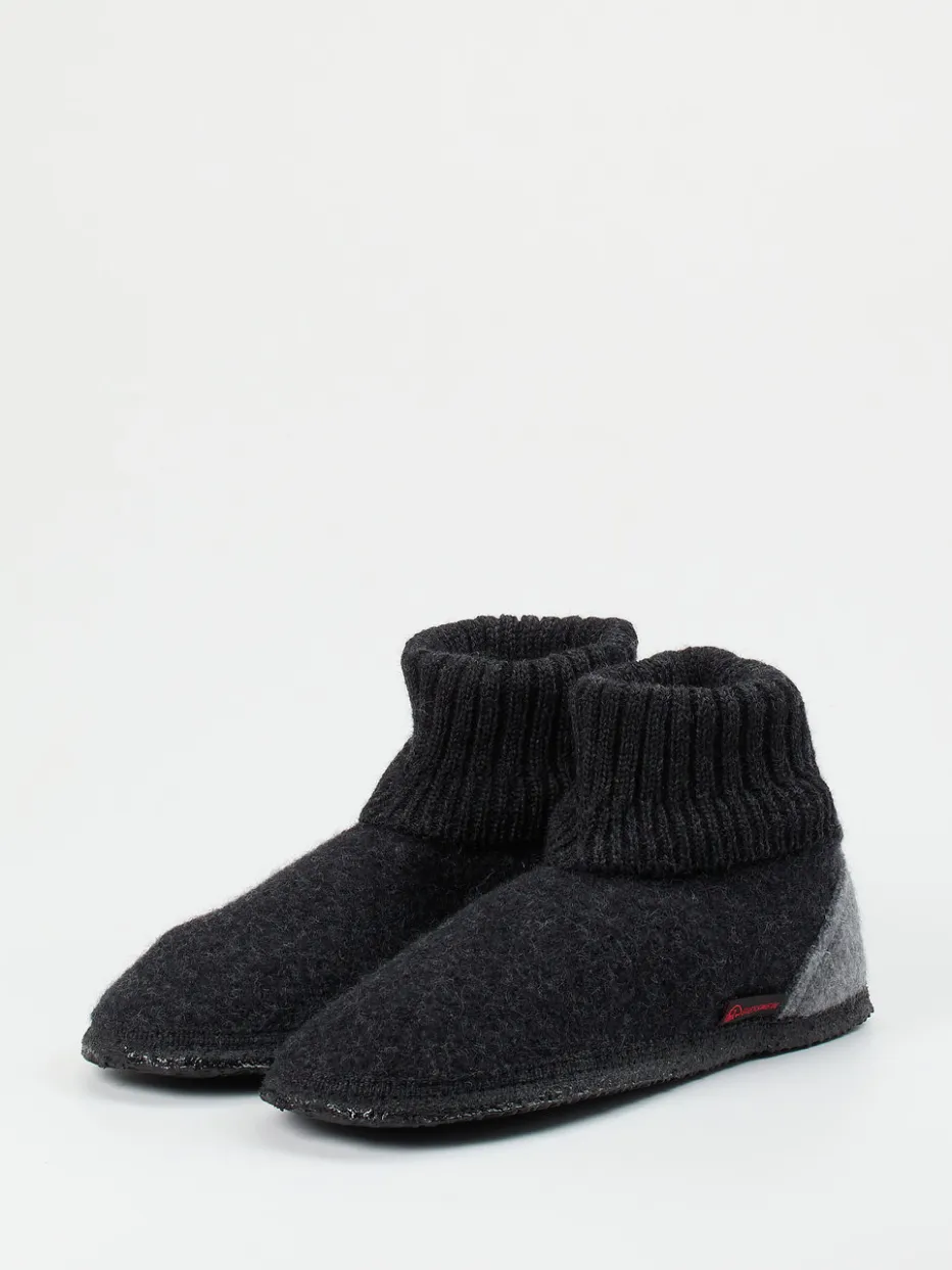 Herren Giesswein – Hüttenschuhe aus Wollfilz in Anthrazit