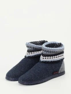 Damen Giesswein – Hüttenschuhe aus Wolle Dunkel