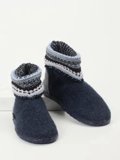 Damen Giesswein – Hüttenschuhe aus Wolle Dunkel