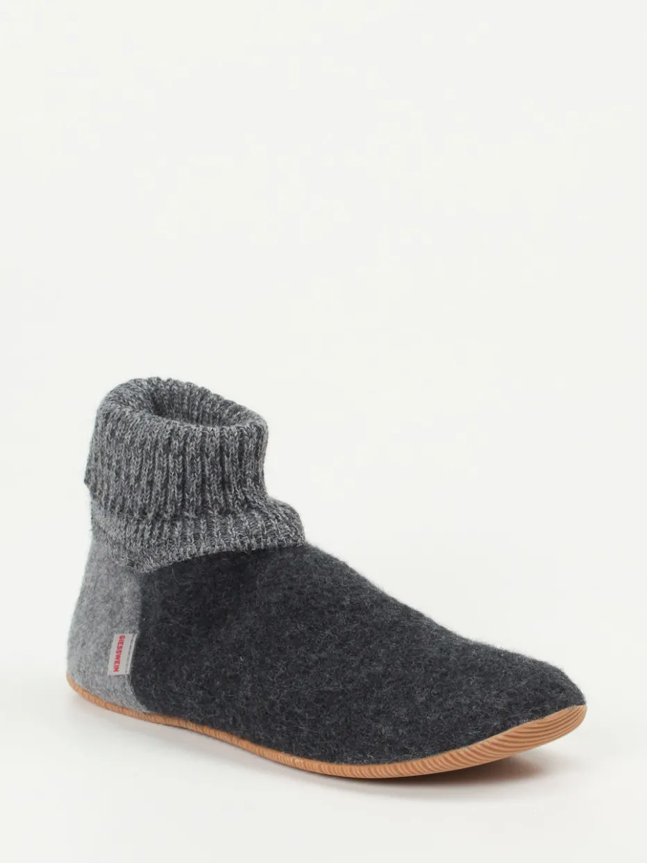 Herren Giesswein – Hüttenschuhe aus Wolle in Anthrazit