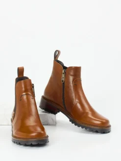 Damen Ginger u0026 Glove Ginger & Glove – Chelsea Boots aus Kalbleder cognac