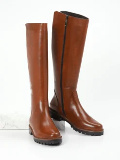 Damen Ginger u0026 Glove Ginger & Glove – Kniehohe Stiefel aus Kalbleder cognac