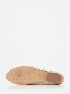 Ginger & Glove – Peep-Toe-Ballerinas aus Metallicleder*Ginger u0026 Glove Clearance