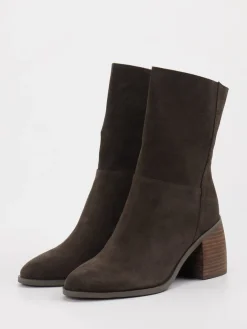 – Stiefelette aus Veloursleder Dunkel*Gioia Hot