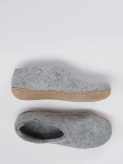 Damen Glerups – Filzpantoffel aus Wollfilz hell