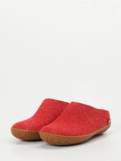 Damen Glerups – Filzpantoffeln aus Wollfilz in Tomaten