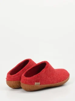 Damen Glerups – Filzpantoffeln aus Wollfilz in Tomaten