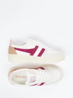 Damen Gola – Retro-Sneaker aus Leder mit Beere-Details