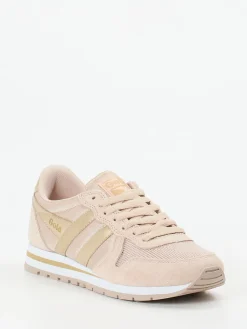 Damen Gola – Retro-Sneaker aus Textil und Veloursleder Beige
