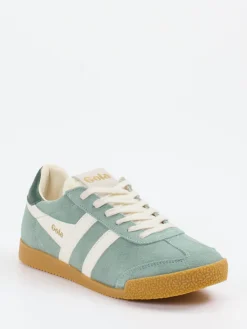 Damen Gola – Retro-Sneaker aus Veloursleder Salbei