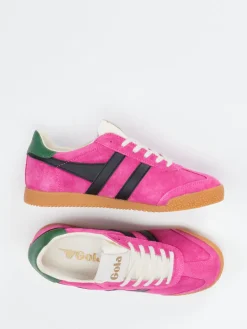 Damen Gola – Retro-Sneaker aus Veloursleder Pink