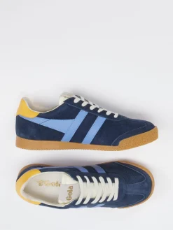 Damen Gola – Retro-Sneaker aus Veloursleder Dunkel