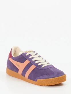 Damen Gola – Retro-Sneaker aus Veloursleder Violett