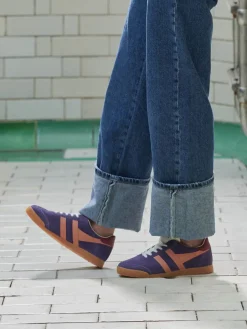 Damen Gola – Retro-Sneaker aus Veloursleder Violett