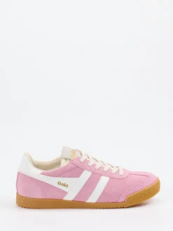 Damen Gola – Retro-Sneaker aus Veloursleder Rosa