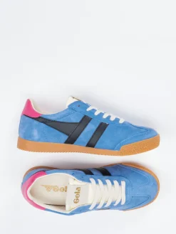 Damen Gola – Retro-Sneaker aus Veloursleder Kornblumen