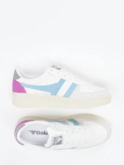 Damen Gola – Sneaker aus Synthetik und Veloursleder Off-White