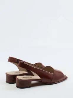 Damen Gritti – Slingback-Sandalen aus Kalbleder Cognac