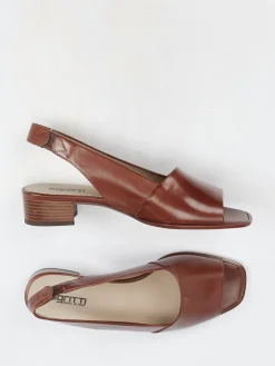 Damen Gritti – Slingback-Sandalen aus Kalbleder Cognac