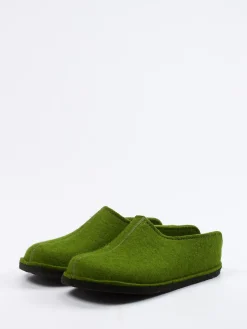 Damen Haflinger – Filzpantoffel aus Wollfilz moos