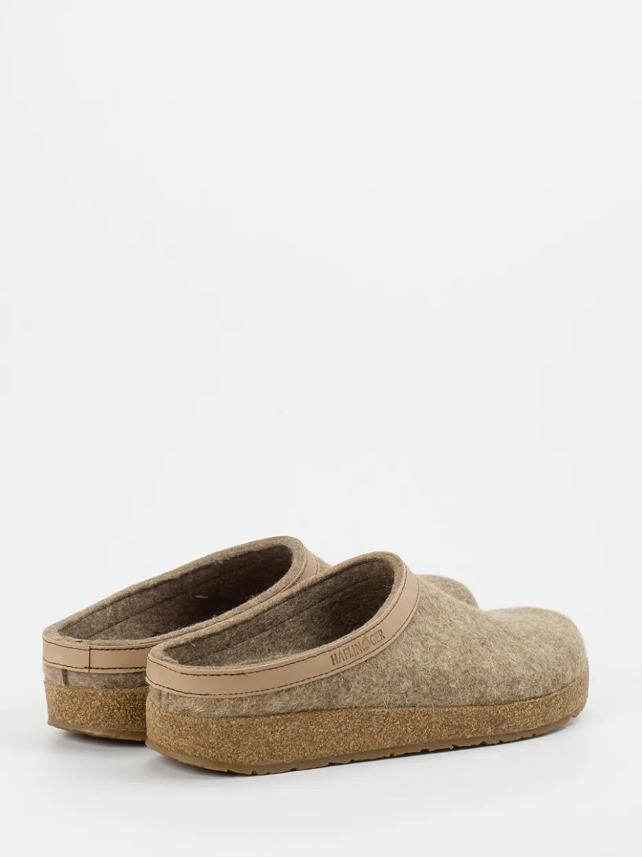 Herren Haflinger – Filzpantoffel aus Wolle in Beige
