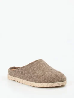 Damen Haflinger – Filzpantoffel aus Schurwolle taupe