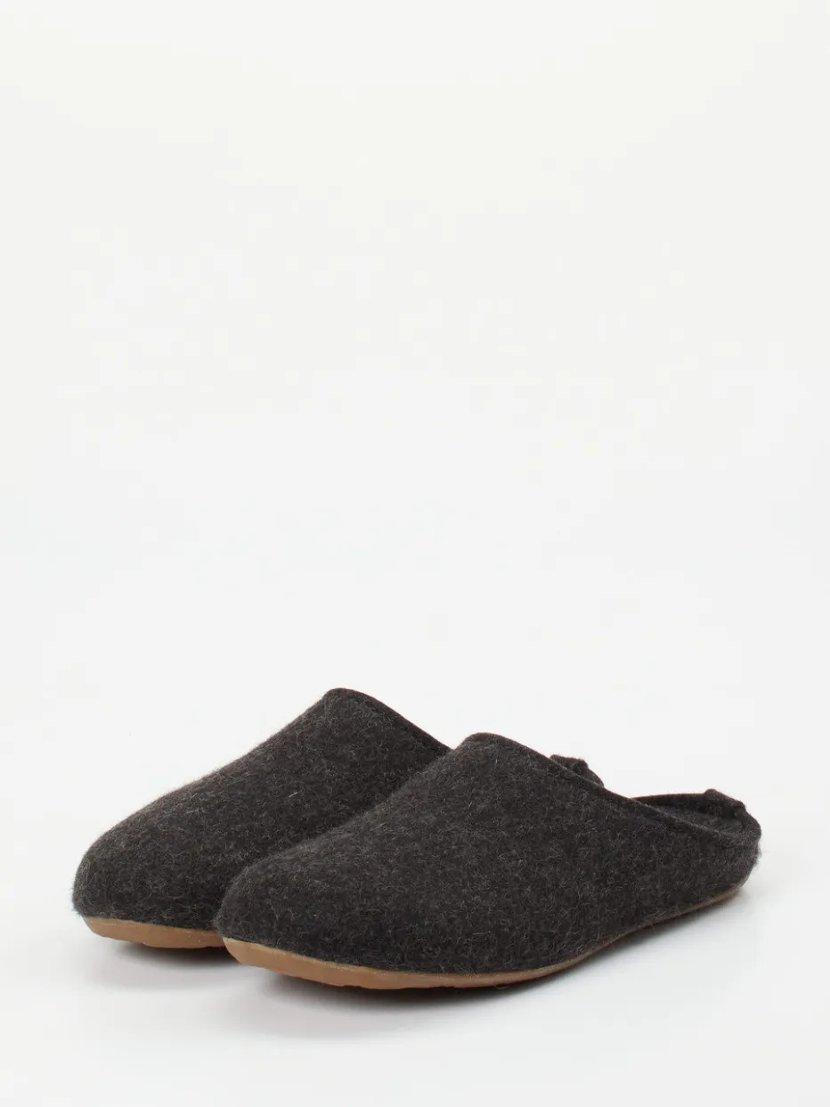 Damen Haflinger – Filzpantoffeln aus Schurwolle Anthrazit