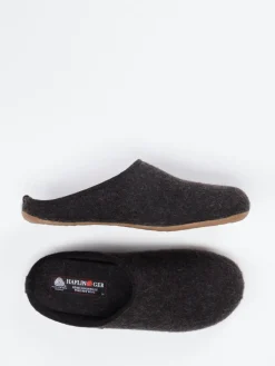 Damen Haflinger – Filzpantoffeln aus Schurwolle Anthrazit