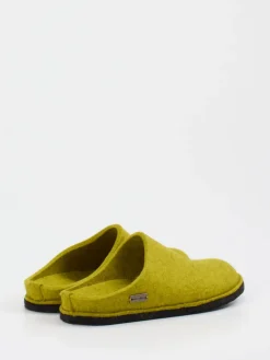 Damen Haflinger – Filzpantoffeln aus Wolle in Oliv
