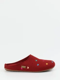 Damen Haflinger – Filzpantoffeln aus Schurwolle wein