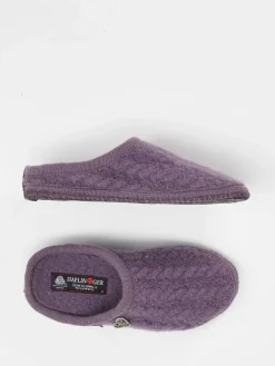 – Filzpantoffeln aus Schurwolle fliederlila*Haflinger Hot