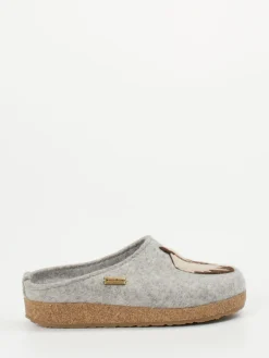 Damen Haflinger – Hausschuh aus Schurwolle Hell