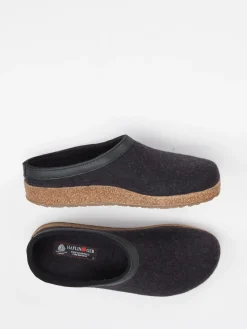Herren Haflinger – Hausschuhe aus Schurwolle in Anthrazit