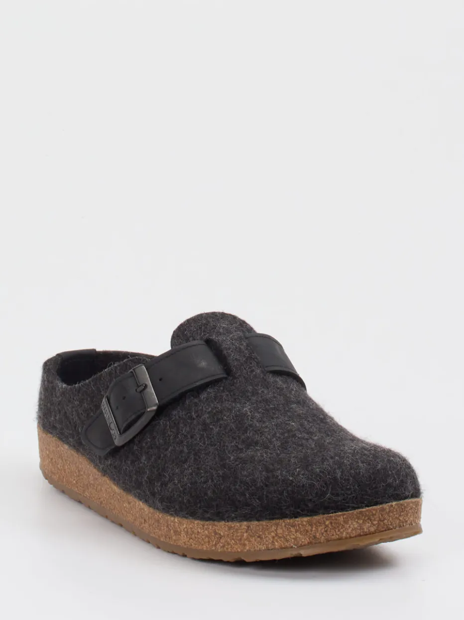 Herren Haflinger – Pantoffel aus Wollfilz in Anthrazit