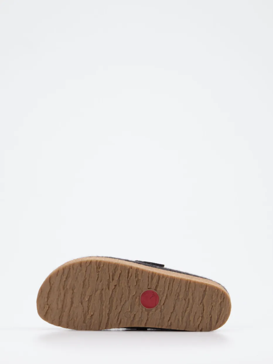 Herren Haflinger – Pantoffel aus Wollfilz in Anthrazit