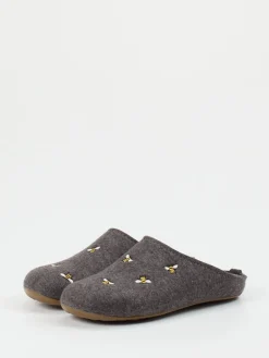 – Pantoffeln aus Wollfilz Anthrazit*Haflinger Discount