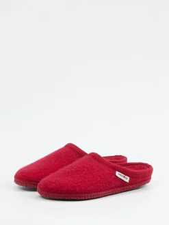 – Pantoffeln aus Wollfilz in Wein*Haflinger