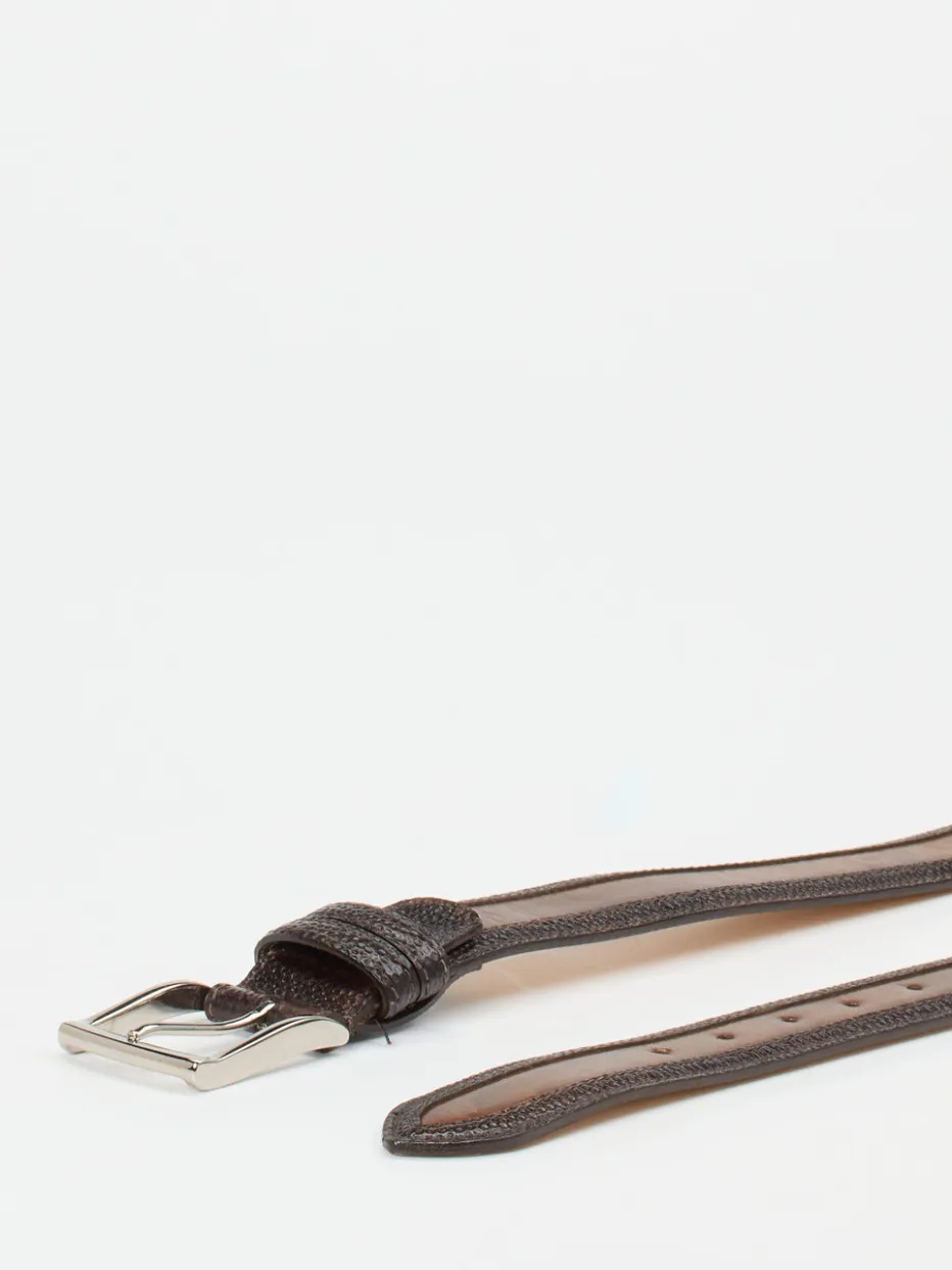 – Ledergürtel aus geprägtem Leder Dunkel*Harris Outlet