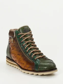 – Schnürboots aus geprägtem Leder cognac*Harris Hot