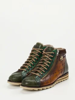 – Schnürboots aus geprägtem Leder cognac*Harris Hot