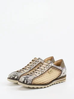 – Sneaker aus Flechtleder mit Schlangenprägung*Harris Sale