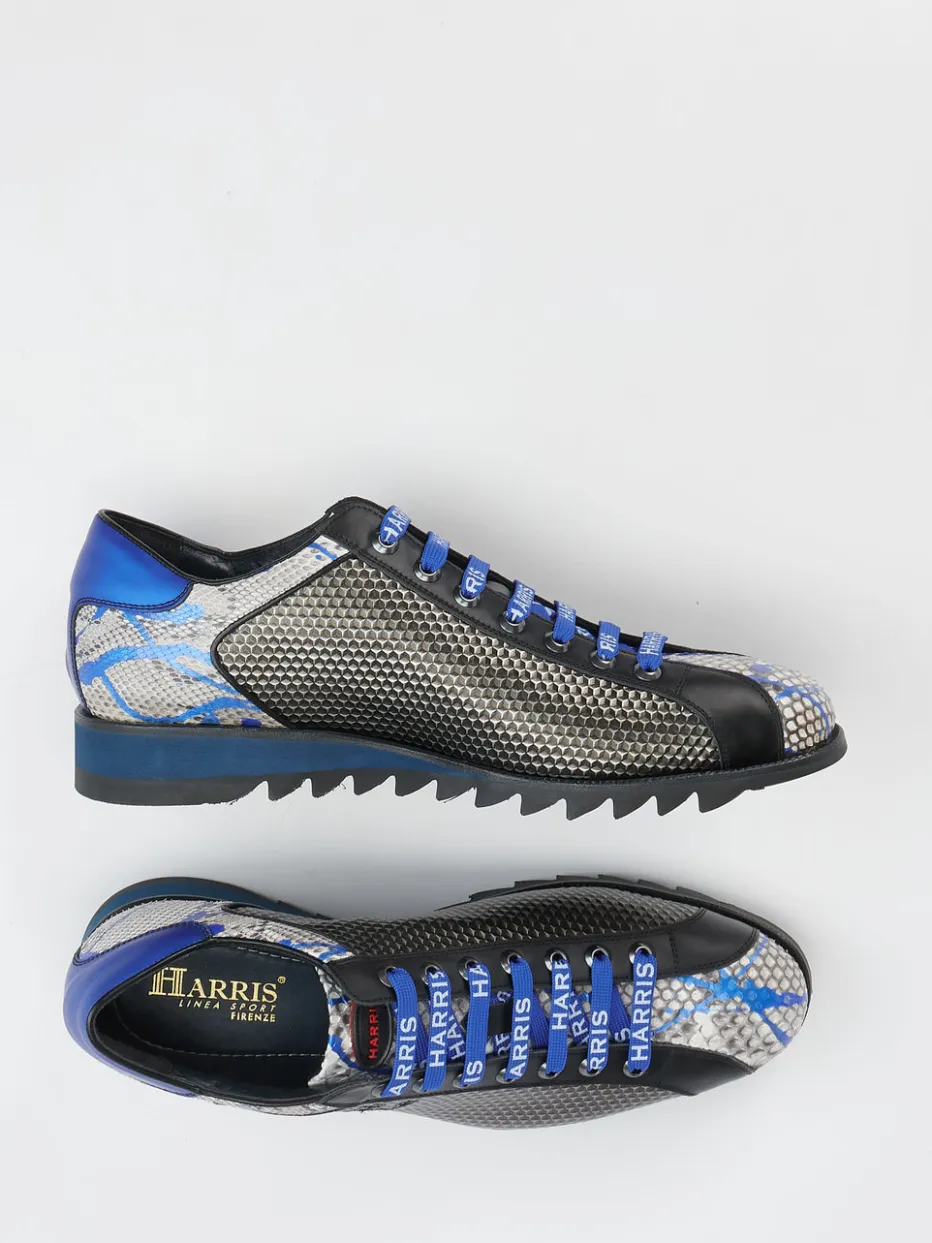 – Sneaker aus geprägtem Leder mit Schlangenmuster*Harris Sale