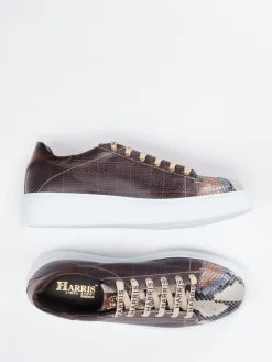 Herren Harris – Sneaker aus geprägtem Leder Dunkel