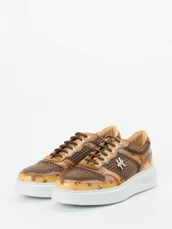 – Sneaker aus geprägtem Leder in*Harris Discount