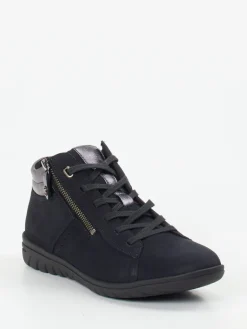 Damen Hartjes – High-Top Sneaker aus Nubukleder Dunkel