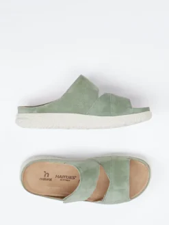 – Komfort-Pantolette aus Veloursleder salbei*Hartjes Hot