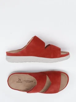 Damen Hartjes – Komfort-Pantolette aus Veloursleder