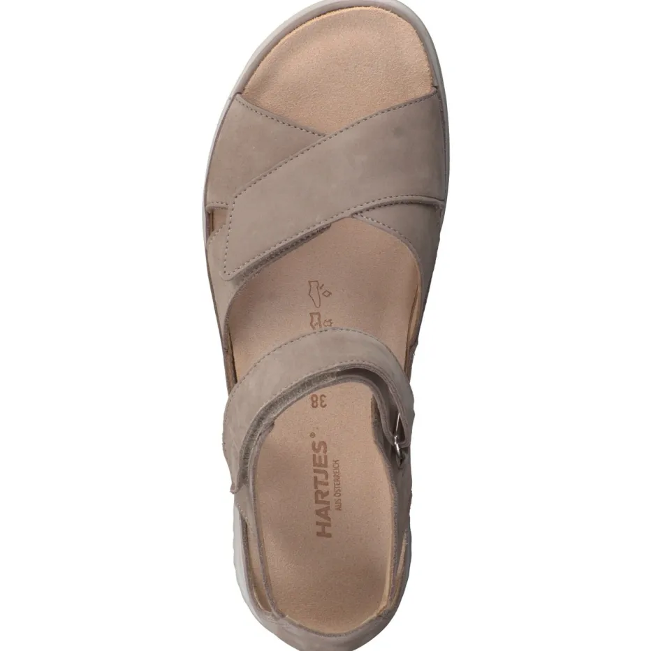 – Komfortsandale aus Nubukleder grau*Hartjes Best