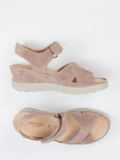 Damen Hartjes – Komfortsandale aus Veloursleder in Alt